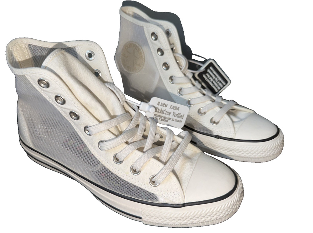NWT Converse See Thru Mesh High Tops Women’s 9 White 564625C